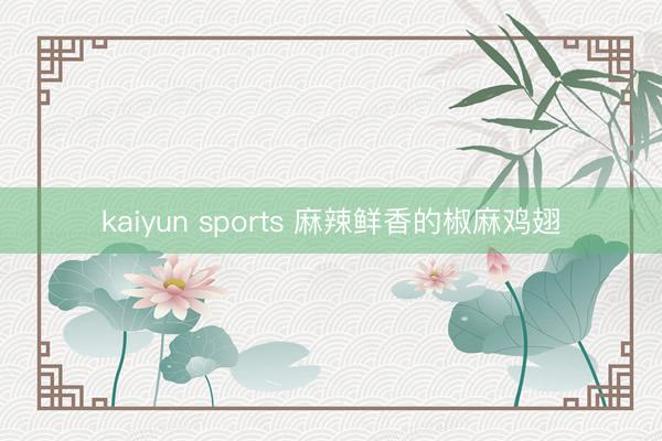 kaiyun sports 麻辣鲜香的椒麻鸡翅