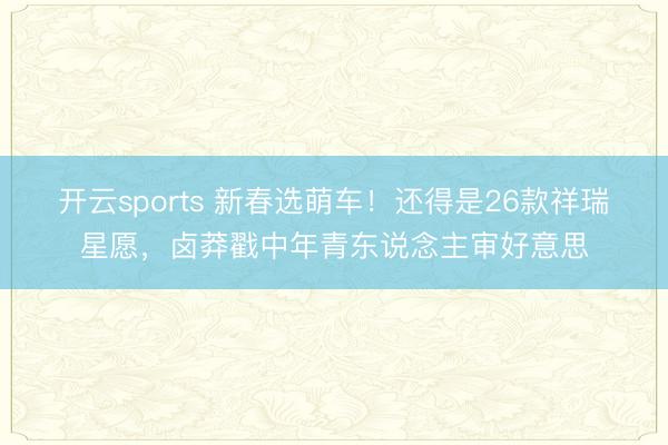 开云sports 新春选萌车!还得是26款祥瑞星愿,卤莽戳中年青东说念主审好意思