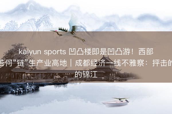 kaiyun sports 凹凸楼即是凹凸游!西部脑谷若何“链”生产业高地|成都经济一线不雅察:抨击的锦江