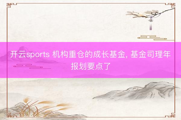 开云sports 机构重仓的成长基金， 基金司理年报划要点了